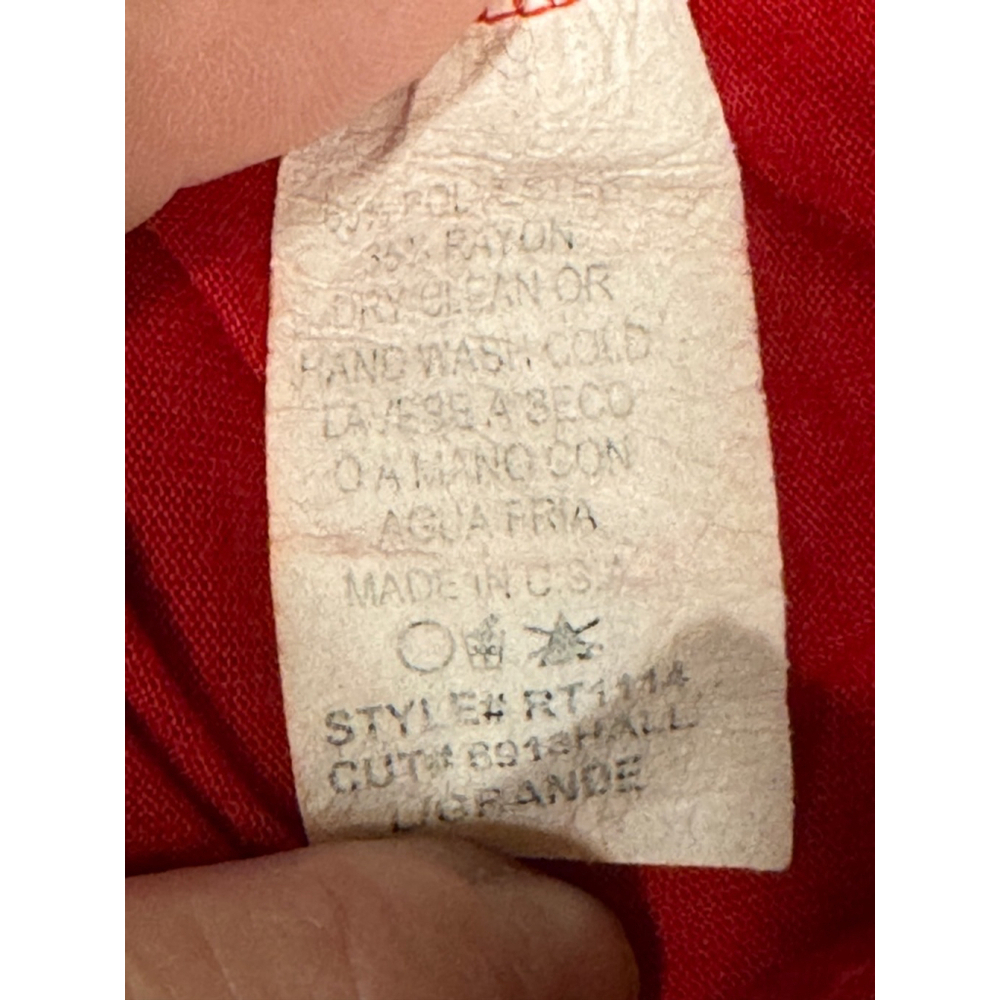 BKE Women’s Red Long Sleeve Shirt Rhinestone Contrast Stitching Size Large - Picture 9 of 9